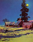 Famous Winter Paintings - Moonlit Night_ Winter
